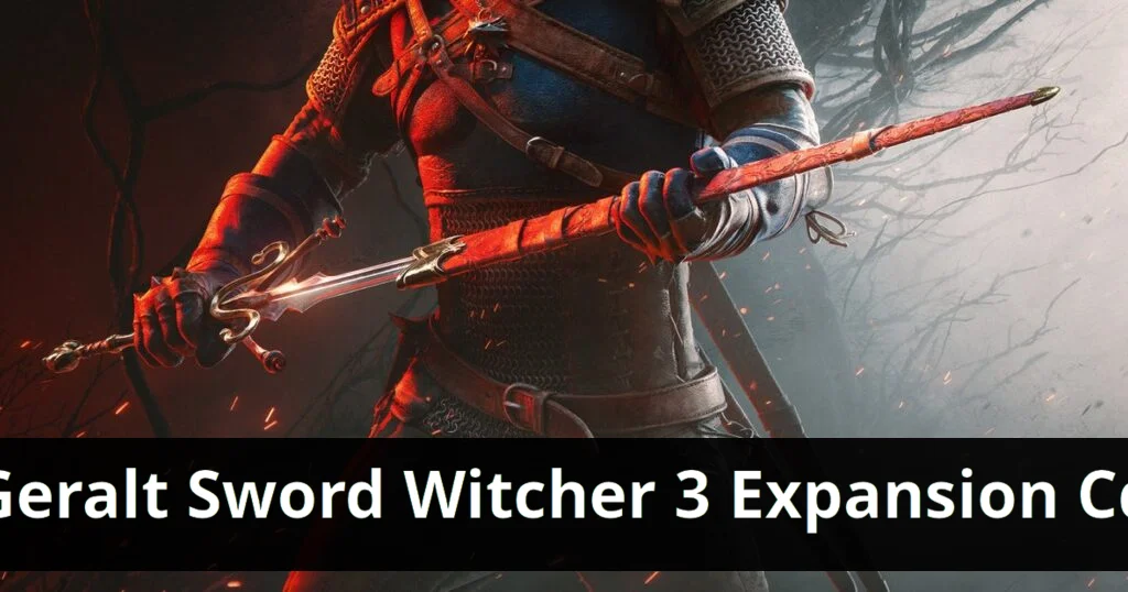 Geralt's sword in the witcher 3 expansion artwork recalls past