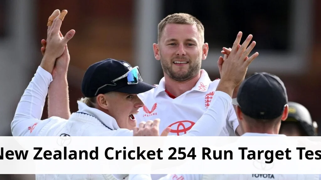 England sets new zealand 254 to win first test at