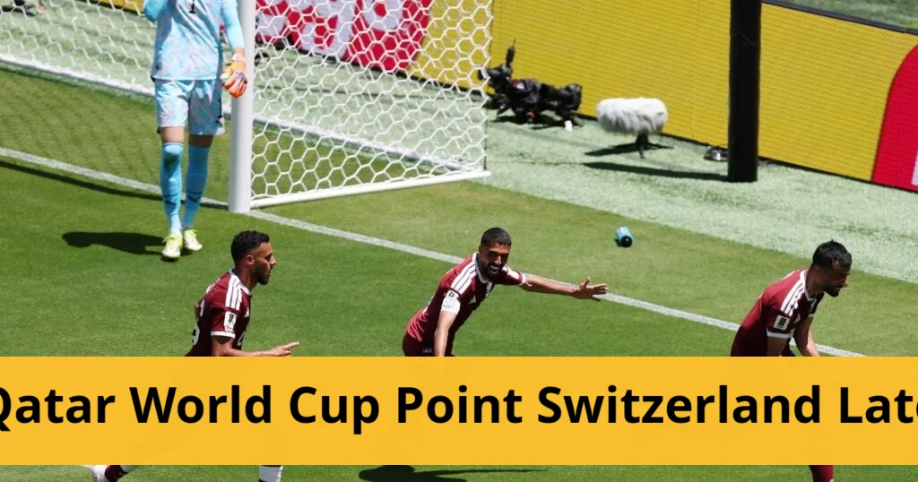 Qatar earns first world cup point with late goal against