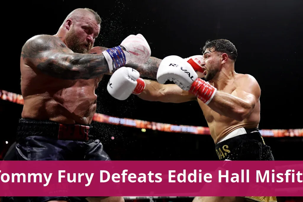 Tommy Fury defeats Eddie Hall at Misfits Boxing event Tommy fury defeats eddie hall by majority decision at misfits