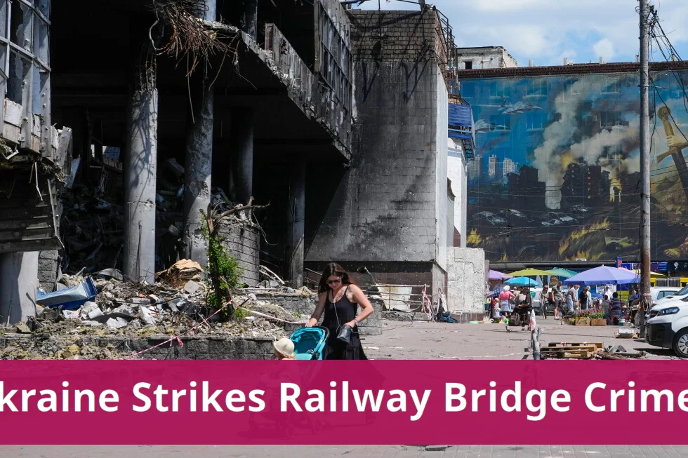 Ukraine strikes railway bridge to Crimea Ukraine strikes railway bridge to crimea