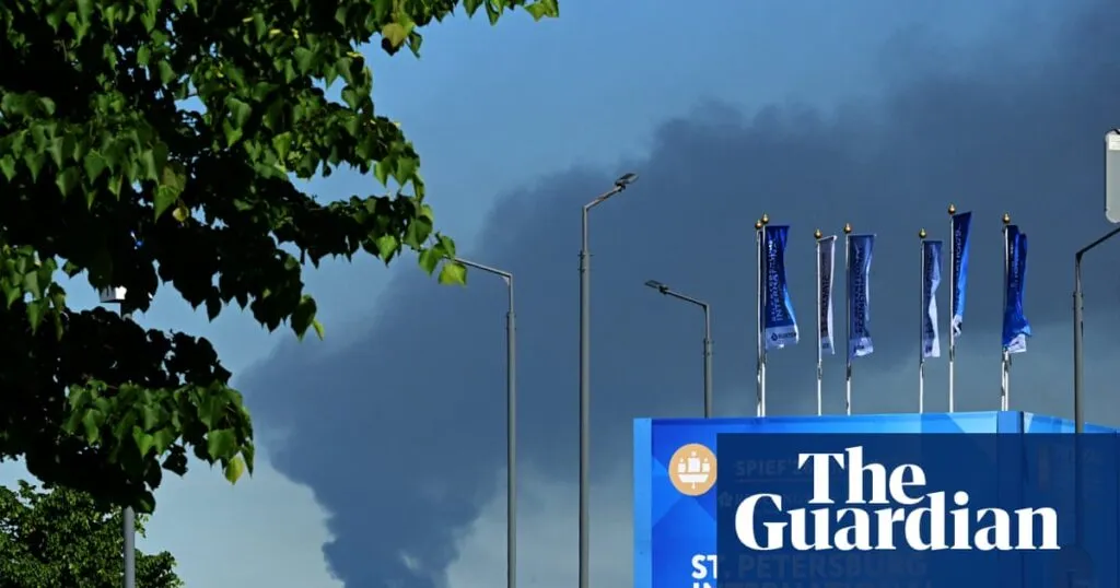 Ukrainian drones strike st petersburg amid russian davos opening